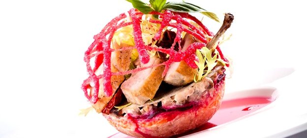 Салат с перепелом