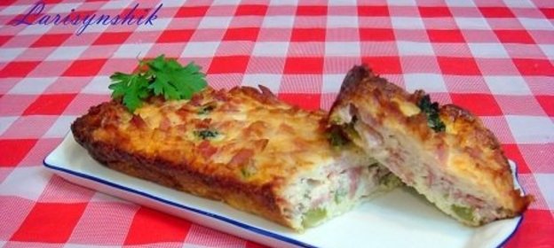 Запеканка из брокколи и бекона