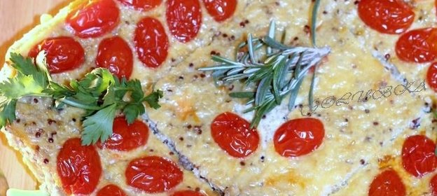 Запеканка с киноа, грибами и болгарским перцем