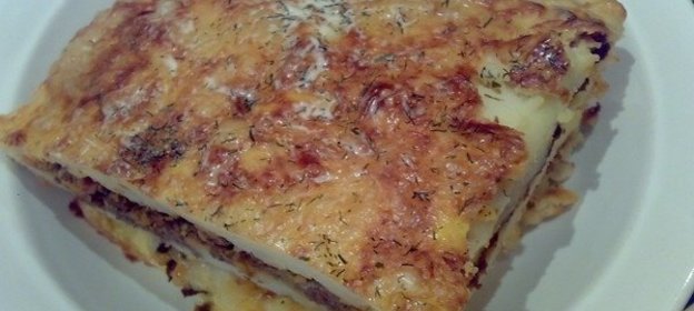 Картофельная запеканка с фаршем