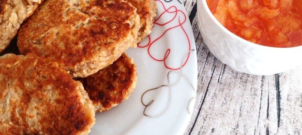 Постные овсяные оладьи с бананом