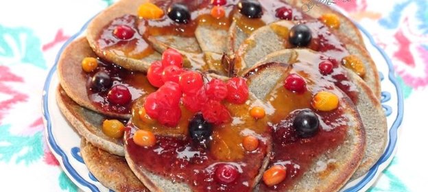 Оладьи на ряженке с диким рисом