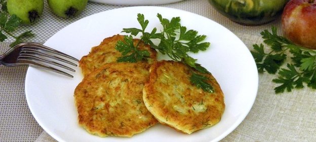 Оладьи из кабачков с творогом