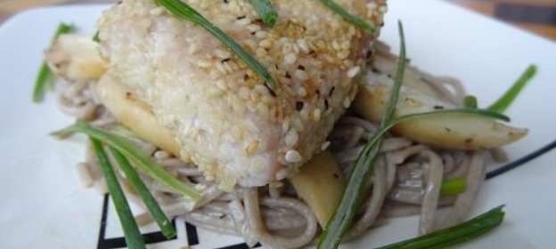 Гречневая Лапша с Рыбой