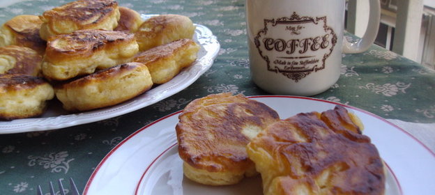 Постные оладьи с яблоками