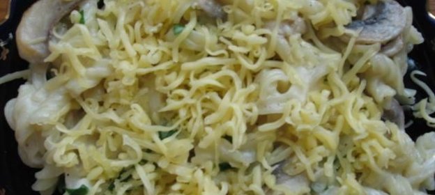 Паста с грибами в сливочном соусе
