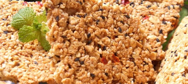 Миндально -Овсяные хлебцы,остро чесночные