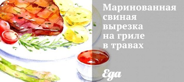 Маринованная свиная вырезка на гриле в травах