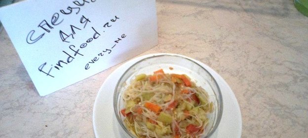 Рисовая лапша с овощами в мультиварке