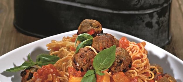 Капеллини с мясными тефтелями