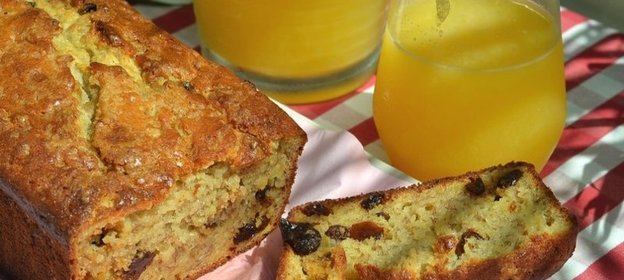 Банановый кекс с изюмом