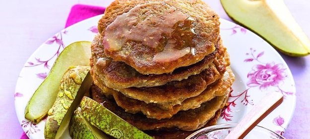 Грушевые оладьи из цельнозерновой муки
