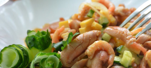 Салат из морепродуктов Морской бриз