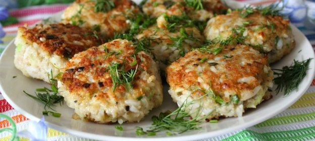 Биточки из трески с рисом