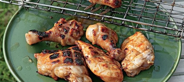 Курица, глазированная в меду и горчице