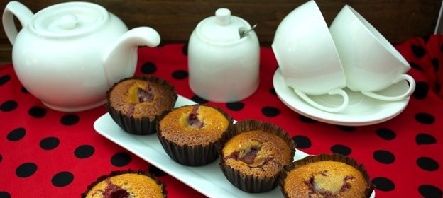 Клубничные кексы