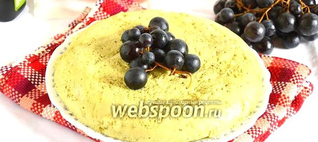 Творожная запеканка с зелёным чаем в микроволновке