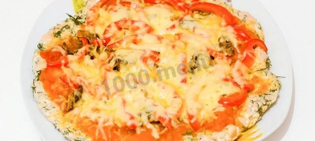 Пицца без муки диетическая