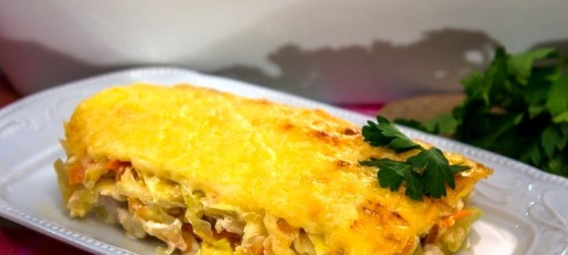 Запеканка с капустой и фаршем