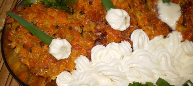 морковные оладьи