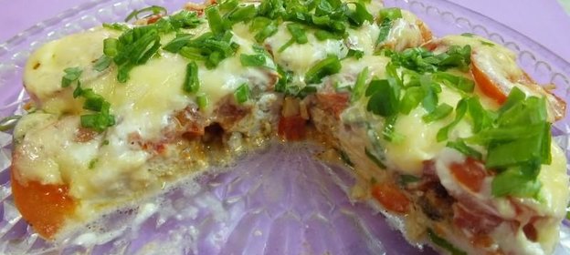 Пицца без теста на курице