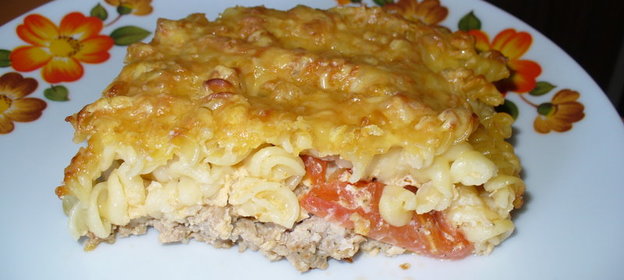 Запеканка с фаршем и макаронами (мой вариант)