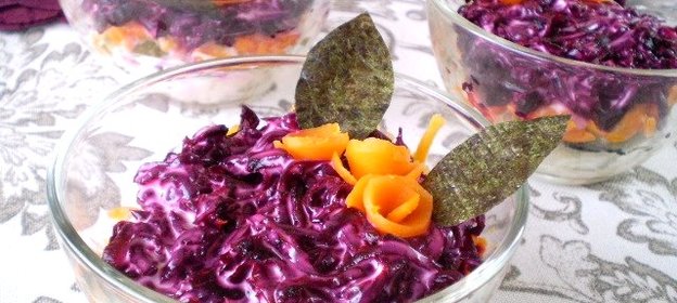 Вегетарианская селедка под шубой с нори