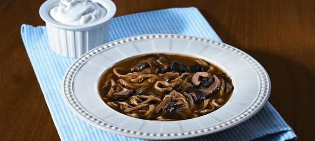 Куриная лапша с грибами