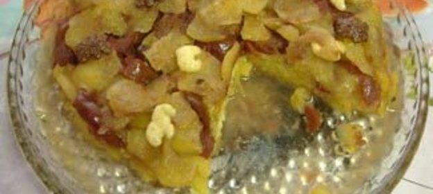 Клюквенный пирог в желе