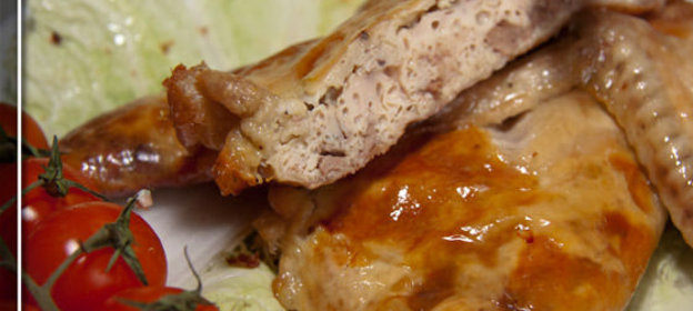 Бульон с томатными оладьями