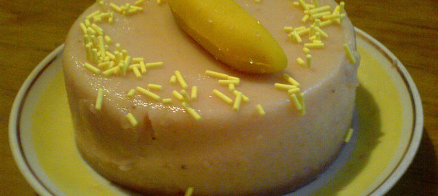 Банановое желе с топлёным молоком