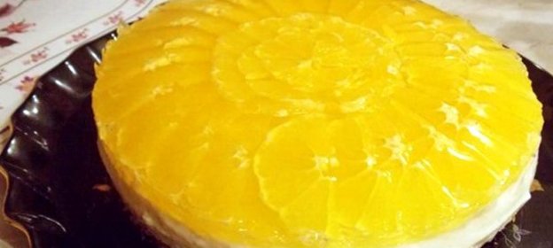 Апельсиновое желе для торта