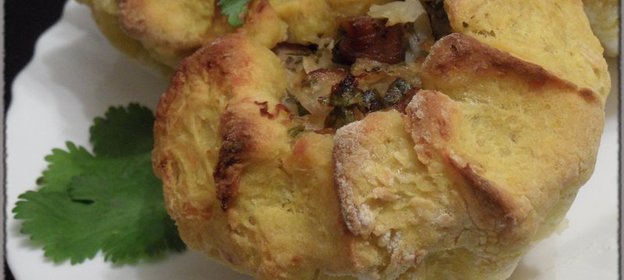 Картофельные кексы с капустой и мясом!!!