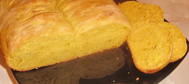 Тыквенный хлеб с зеленым луком