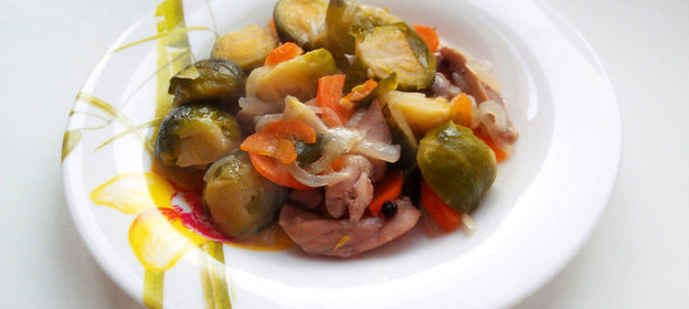 Брюссельская капуста с курицей