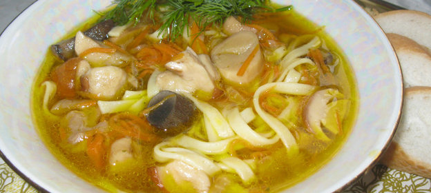 Грибная лапша