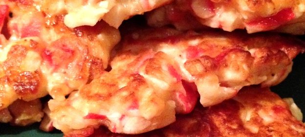 Крабовые оладьи