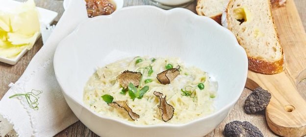 Молочная лапша с трюфелем