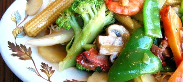 Овощи с креветками