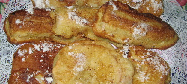 Фрукты в нежной оболочке из теста