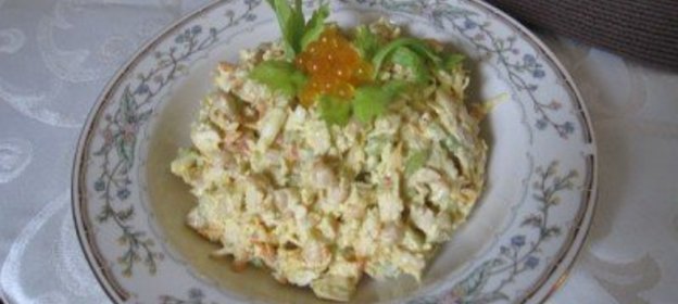 салат с курицей