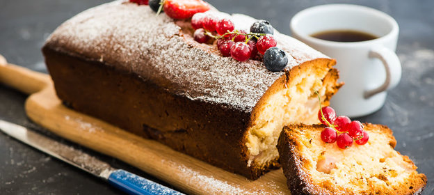 Творожный кекс с грушей