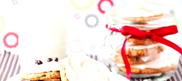 Овсяное печенье с кофейной глазурью