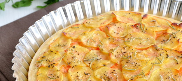 Постный хлеб с картофелем и розмарином