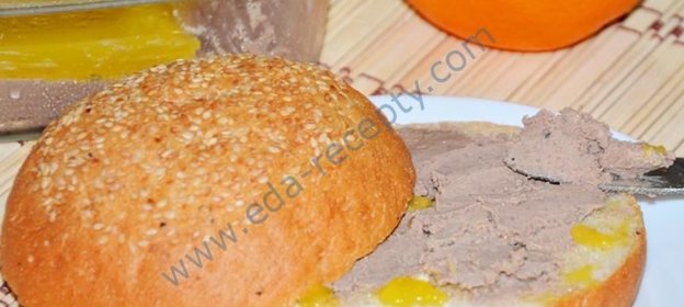 Печеночный паштет под апельсиновым желе