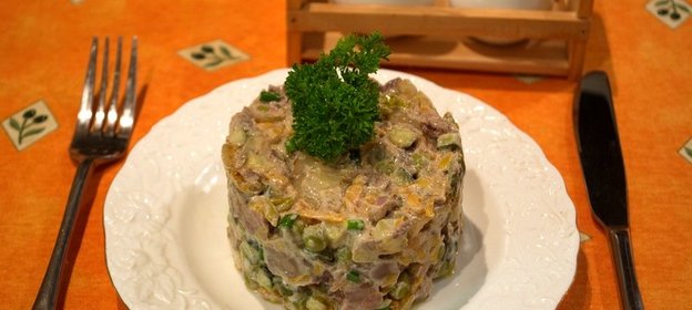 Салат Обжорка с печенью