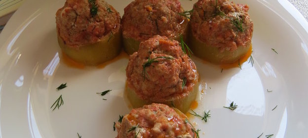 Тефтели в шайбочках из цуккини