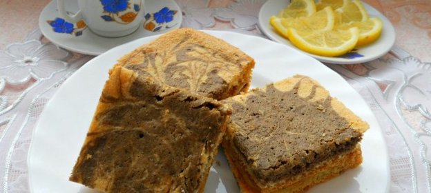 Бисквитные пирожные с заварным кофейным кремом