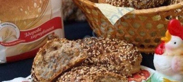 Полезные булочки на кефире с семенами