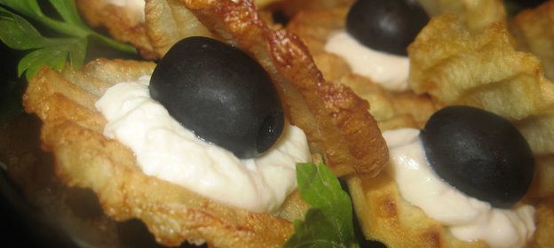 Закуска из картофеляМорская раковина